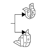 3B1880603 - Body: Knee Bolster Mount Bracket for Volkswagen: Passat Image