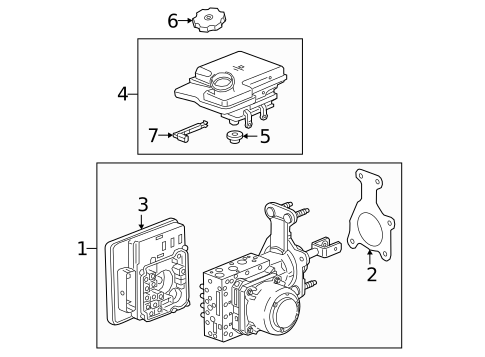 Master Cylinder - Components On Dash Panel for 2022 Chevrolet Tahoe #3