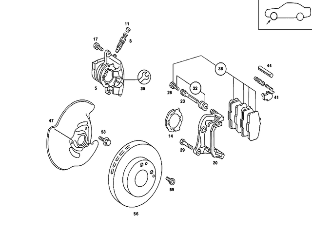 1420812041 - : Parts Kit, Brake Pad for Mercedes-Benz: 190, 190D, 190E Image