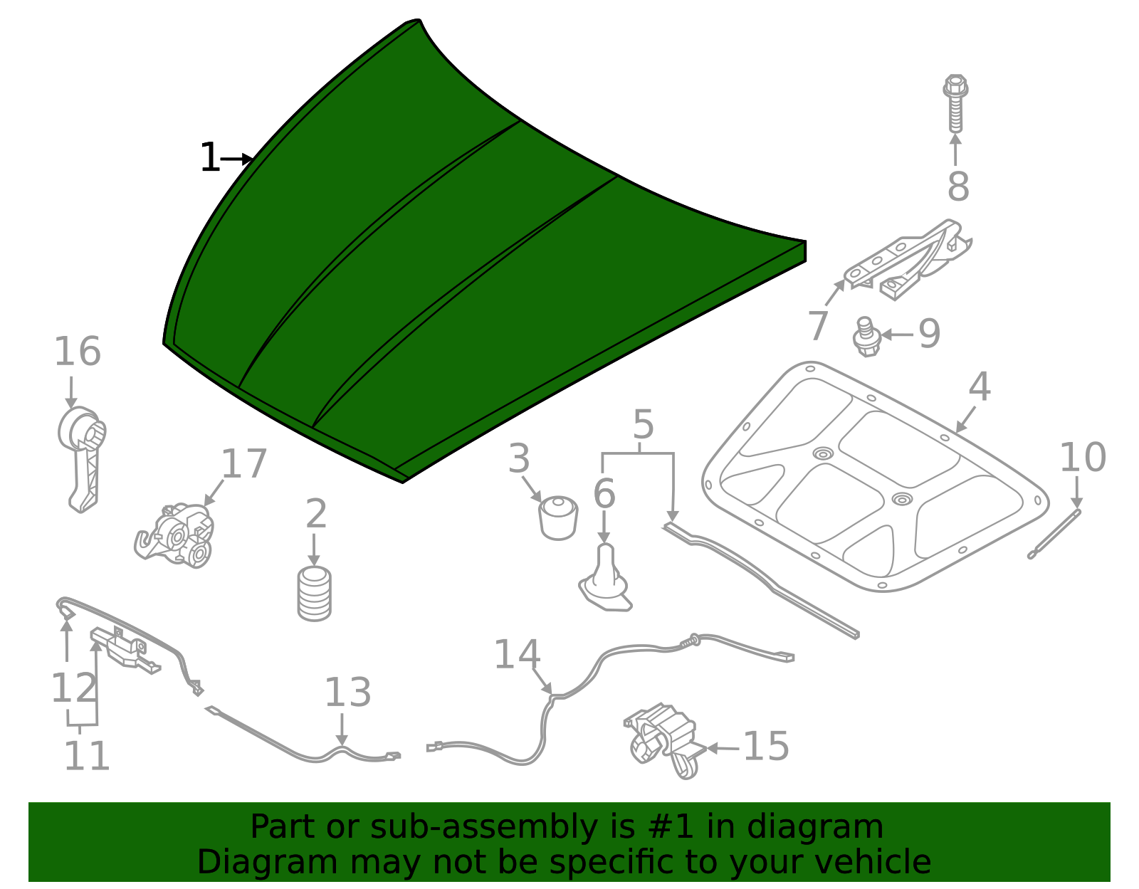 20202023 Hyundai Sonata Hood 66400L1000 OEM Parts Online