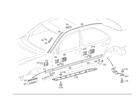 Outside Attachment Parts for 1999 Mercedes-Benz E430 #3