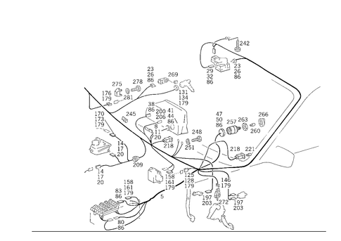 Inboard Cable Harness for 1989 Mercedes-Benz 300CE #1