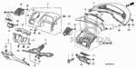 77605SNAA01ZA - Interior/Bumper: SEAL A *NH608L* (OPEN) (GUN METALLIC) for Honda Image