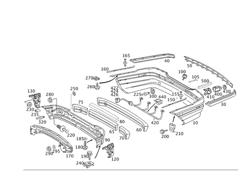Rear Bumper for 2006 Mercedes-Benz C230 #0