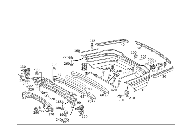 2038853925 - Attachment Parts: Panelling for Mercedes-Benz: C230, C280, C350 Image image