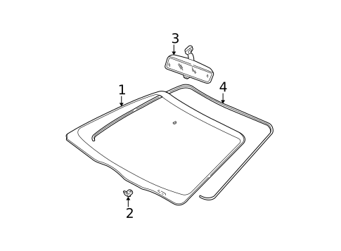 Glass - Windshield for 2007 Ford Taurus #0