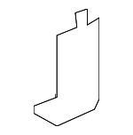 191155J6A00 - Cooling System: Recovery Tank Support Bracket for Honda: Odyssey, Pilot, Ridgeline Image