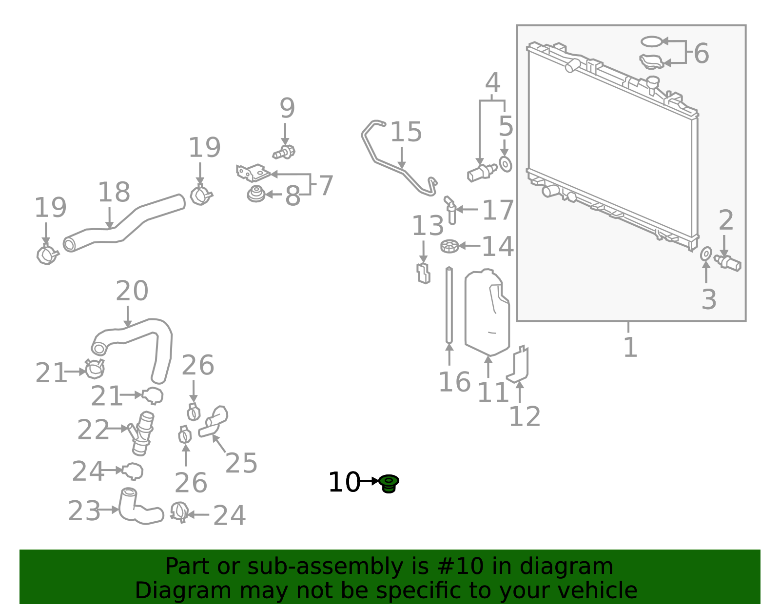74172-TA0-A00 - Radiator Assembly Lower Insulator 2008-2025 Honda ...