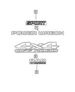 6NJ94HA9AA - Exterior Ornamentation: Tailgate Decal for Mopar Image