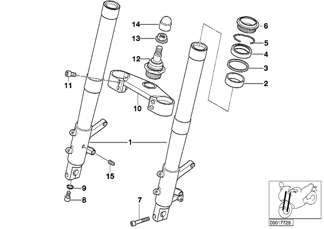 31422338222 - : Fork Slider Evo Right for BMW-Motorrad Image