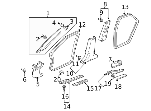 Interior Trim - Pillars for 2007 Honda Accord #2