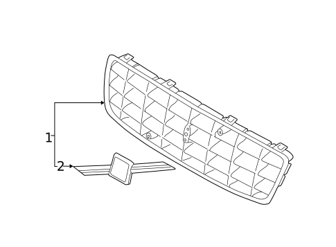 Grille & Components for 2005 Volvo V70 #0