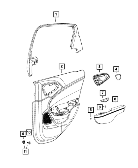 Door Trim Panels-Front and Rear for 2016 Chrysler 200 #1