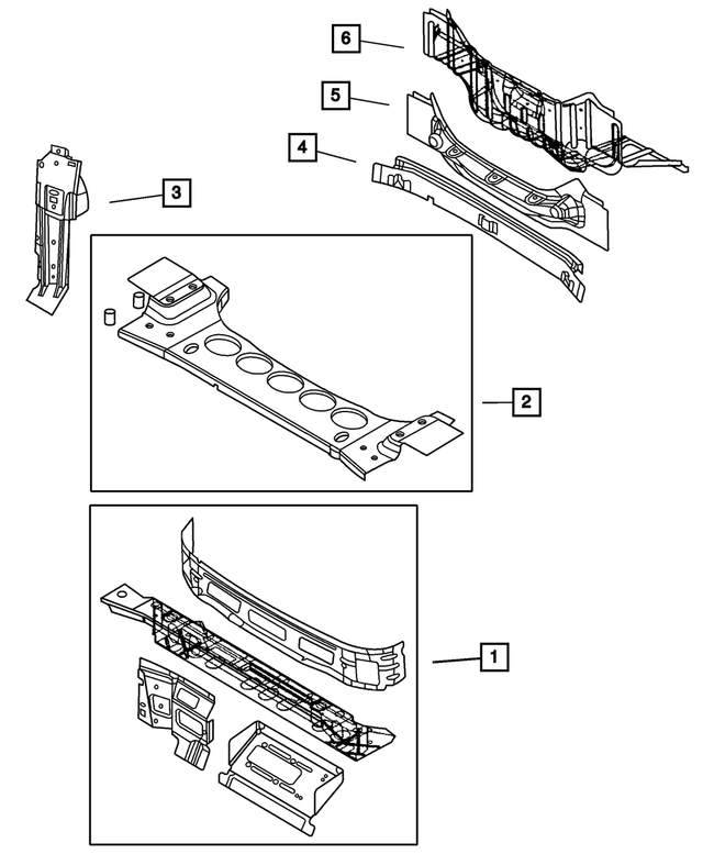 « 4878718AD – Body Sheet Metal Except Doors : Siège Arrière Support pour Mopar Image »