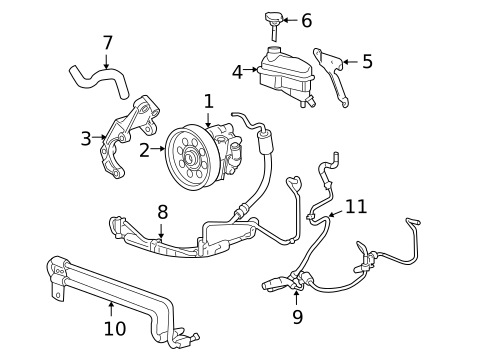Pump & Hoses for 2005 Cadillac STS #0