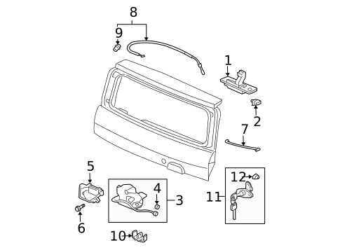 Tailgate for 2005 Honda Element #2
