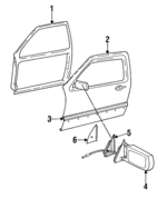 4306031 - : Door Shell for Saab: 9000 Image
