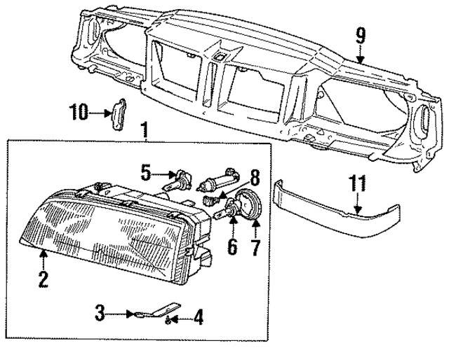 9159413 - : Headlamp Assembly for Volvo: 850 Image