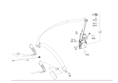 Front Seat Safety Belt for 2018 Mercedes-Benz AMG GT S #0