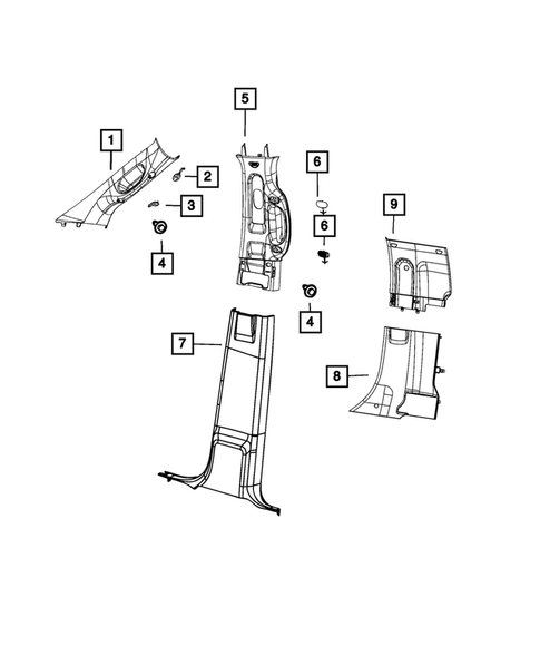 Panels - Moldings - Scuff Plates, Pillar, Cowl, 1/4 Panel Trim and Cargo Covers for 2019 Ram 3500 #1