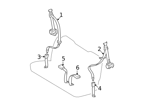 Seat Belt for 2006 Toyota Highlander #2