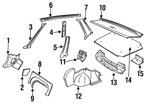 Interior Trim for 1993 Isuzu Stylus #1
