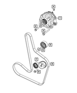 6102122AA - Electrical: Hex Head Bolt And Washer for Mopar Image