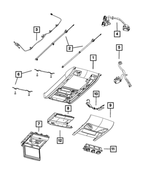 68234012AA - Interior Trim: Overhead Console Bracket for Mopar Image