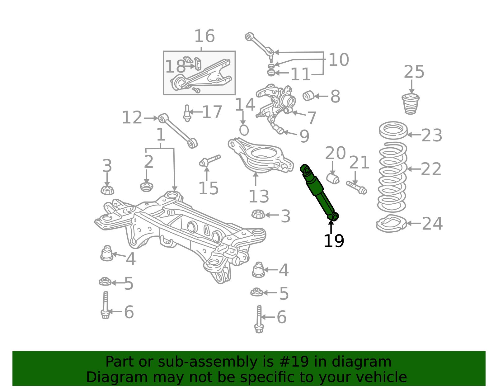 52610-S9V-A02 - 2003-2008 Honda Pilot - Shock Absorber Assembly