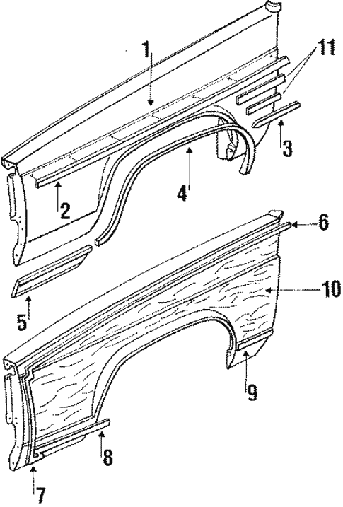 Exterior Trim - Fender for 1989 Buick Electra | OEM Parts Online