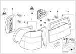 63216900216 - Lighting: Rear Light in the Side Panel, Right for BMW Image