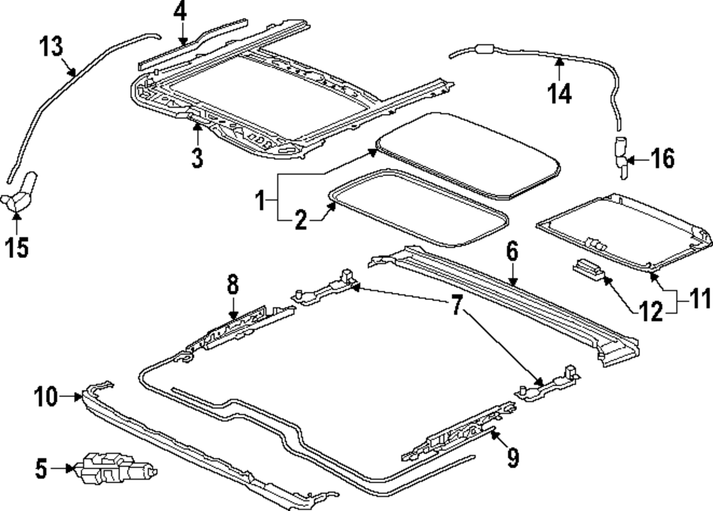 2023-2025 Honda CR-V Sunroof Frame 70100-3A0-A01 | OEM Parts Online