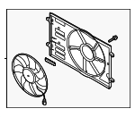 5Q0121203DE - Cooling System: Fan Assembly for Volkswagen: e-Golf, Golf, Golf Alltrack, Golf SportWagen, GTI Image