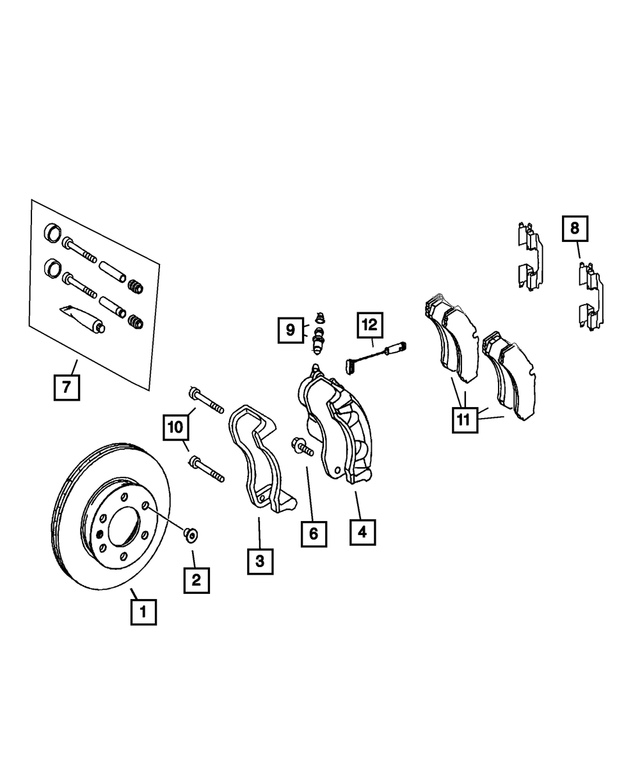 68064358AA - Brakes: Disc Brake Caliper, Left for Mopar Image