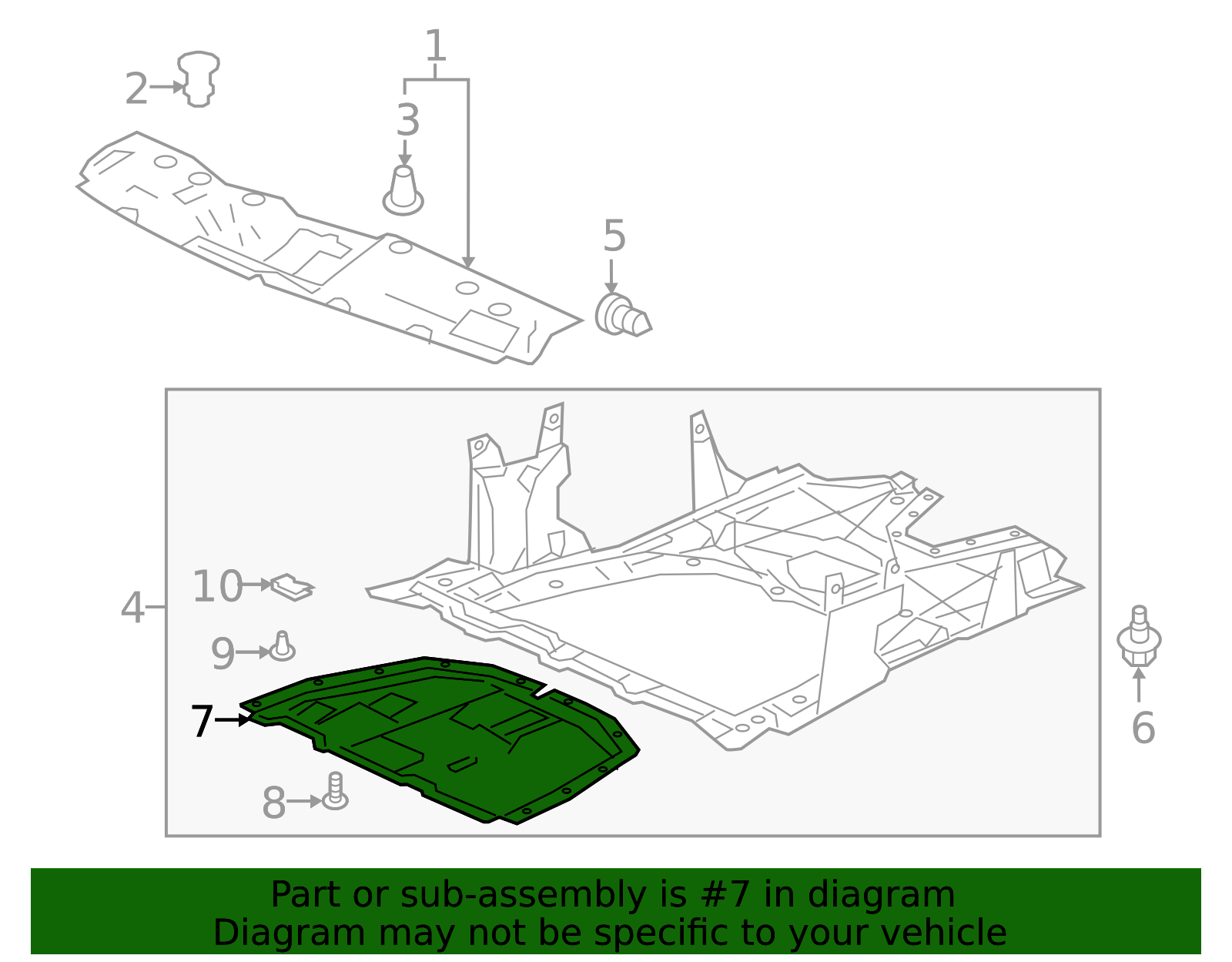 OEM 2017-2021 Honda Civic Under Cover 74114-TGH-A00 | Honda