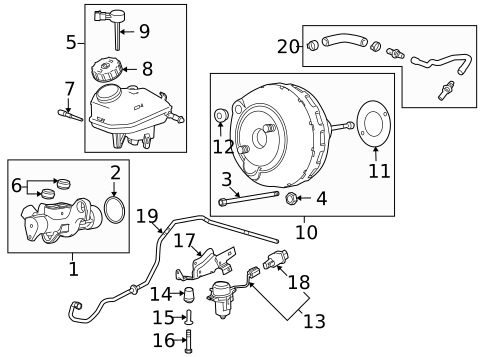 Master Cylinder - Components On Dash Panel for 2011 Buick LaCrosse #0
