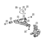 68050286AB - Front Suspension: Front Knuckle, Right for Mopar Image