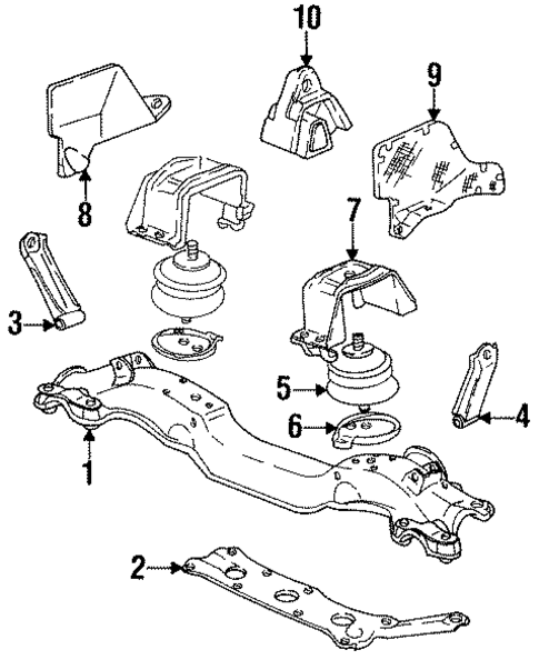 Engine Mounting for 1994 Porsche 928 #0
