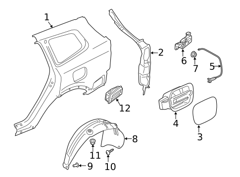 Fuel Door for 2025 Kia Telluride #0