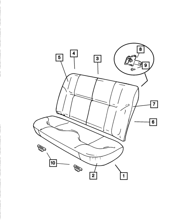 UN431DVAA - Interior Trim: Rear Seat Cushion for Mopar Image image