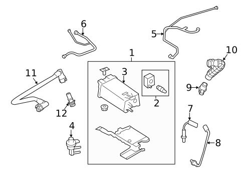 Evaporative System for 2010 Ford Flex #0