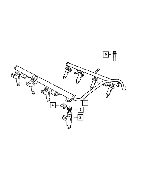 Fuel Rail and Injectors for 2008 Dodge Ram 3500 #1