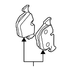 34216790966 - : Rear Pads for BMW: 740i, 740Li, 740Li xDrive, 750i, 750i xDrive, 750Li, 750Li xDrive, 760Li Image