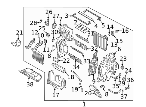 Evaporator & Heater Components for 2019 Kia Sorento #0