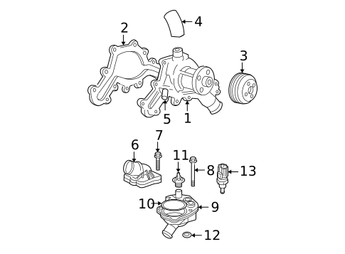 Water Pump & Related Components for 2005 Ford Explorer #0