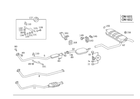 Exhaust System on Diesel Vehicles for 1984 Mercedes-Benz 300TD #0