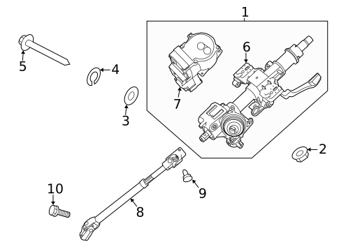 Steering Column Assembly for 2023 Hyundai Palisade #0