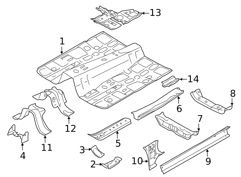 Floor & Rails for 2017 Subaru Crosstrek #0