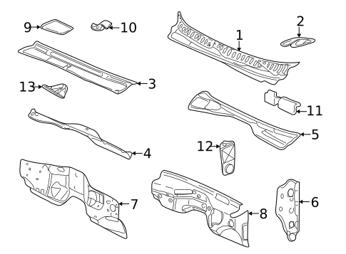 Cowl for 2005 GMC Yukon #0