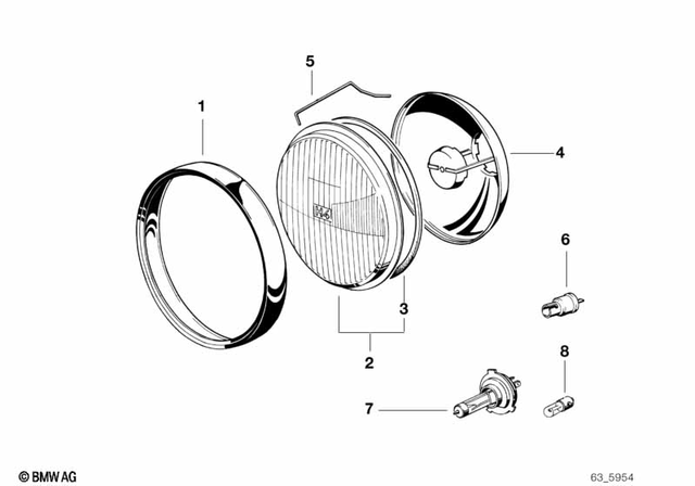 63121243539 - Lights: Supporting Ring -  for BMW-Motorrad Image